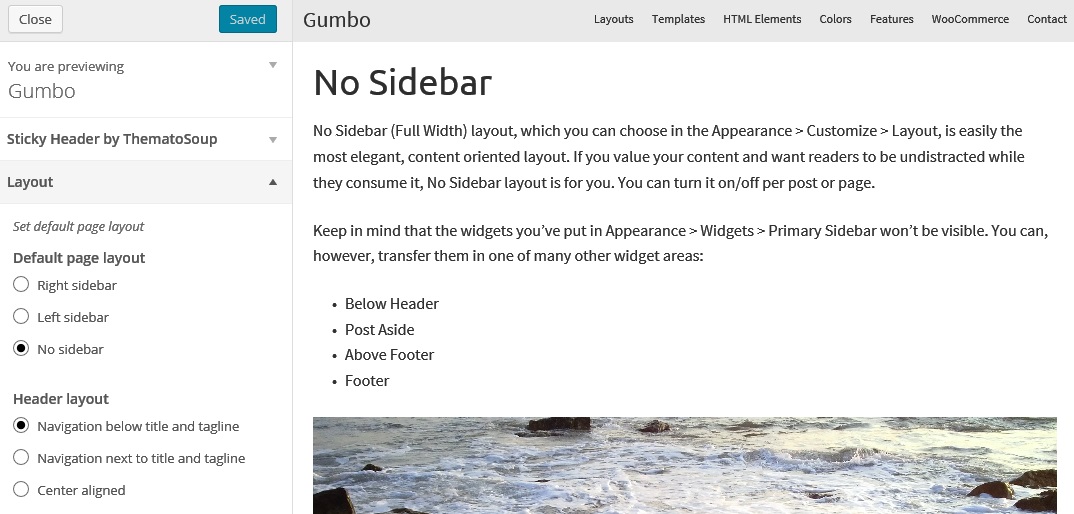 no-sidebar-customizer