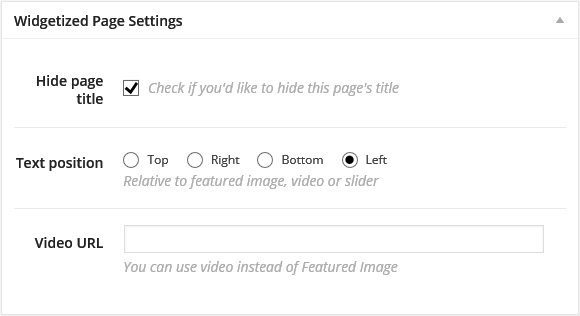 widgetized-template-settings